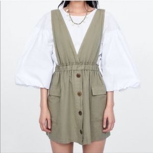 ZARA RUSTIC PINAFORE DRESS